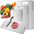 Titanium Cutting Board New Upgrade 100% Pure Titanium Cutting Boards for Kitchen - Double-Sided Food-Grade Chopping Board Non-Stick Durable and Easy to Clean (17.3 x 12 in)