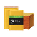Quality Park Bubble Mailers, 6 x 9 Shipping Envelopes, Durable Brown Kraft Padded Envelopes, Redi-Strip Peel Off Closure, 50 Count (Pack of 1)