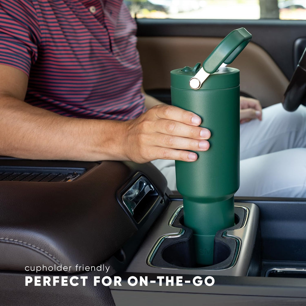 Simple Modern Trek Pivot | 40oz Flip Straw Tumbler with Handle | Water Bottle & Boot | Interchangeable Straw & Chug Lids | Insulated Stainless Steel Jug | Gym Sports Outdoors | Nantucket Tides