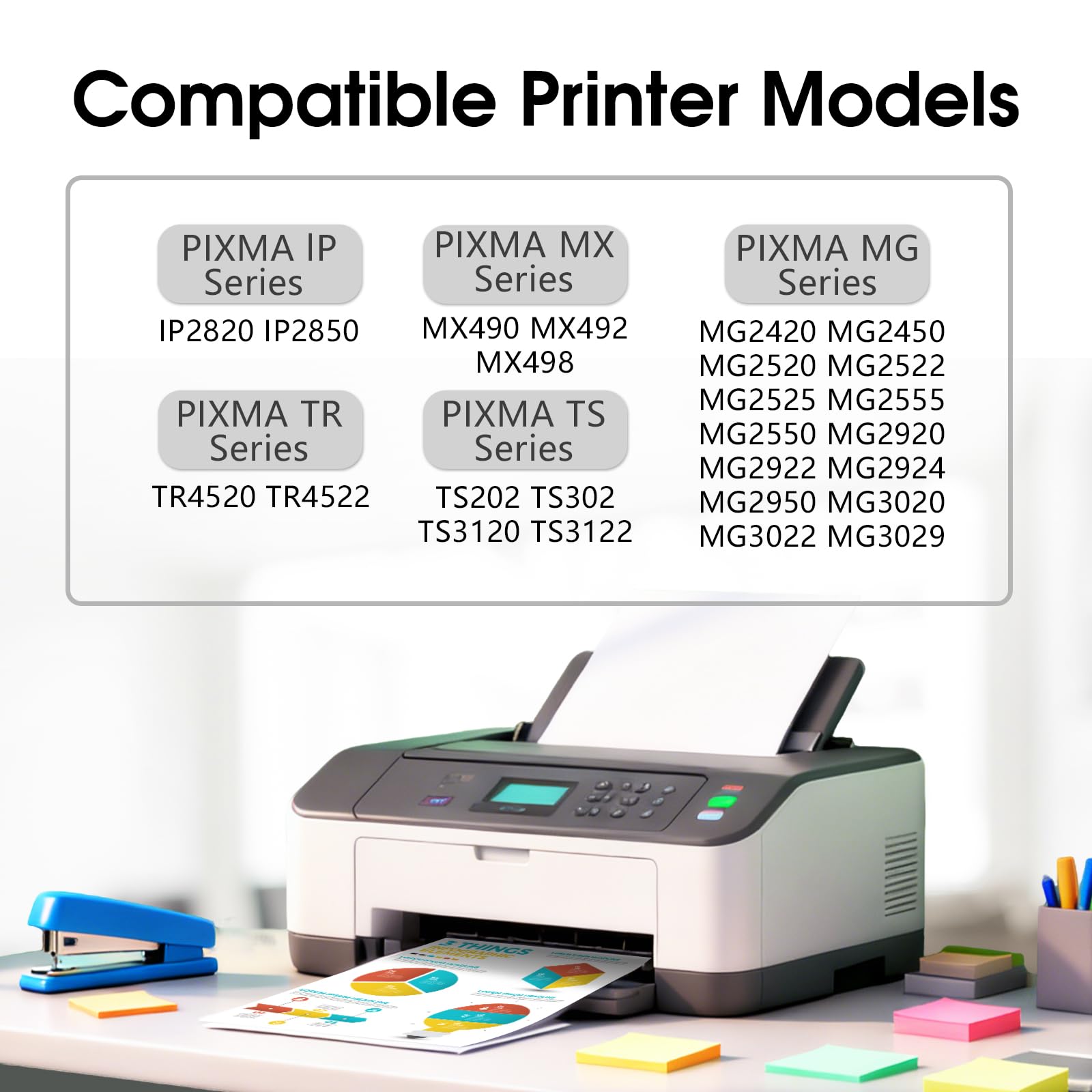 243XL Black Ink Cartridges High Yield Replacement for Canon PG-243 XL – Compatible with Pixma MG, TS, TR & MX Series Printers, MG2522 TS3122 TR4520 MX490, 2 Pack