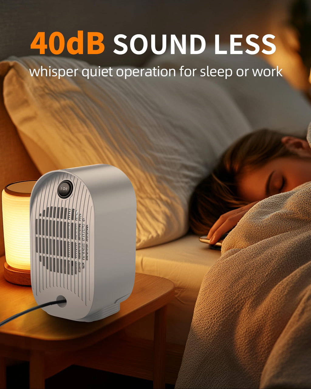 Space Heater, Portable Heater for Indoor Use, Small Electric Heaters with Overheat & Tip-Over Protection, Mini Desk Heaters for Office Bedroom Bathroom, Compact & Efficient Heating, Snow Withe