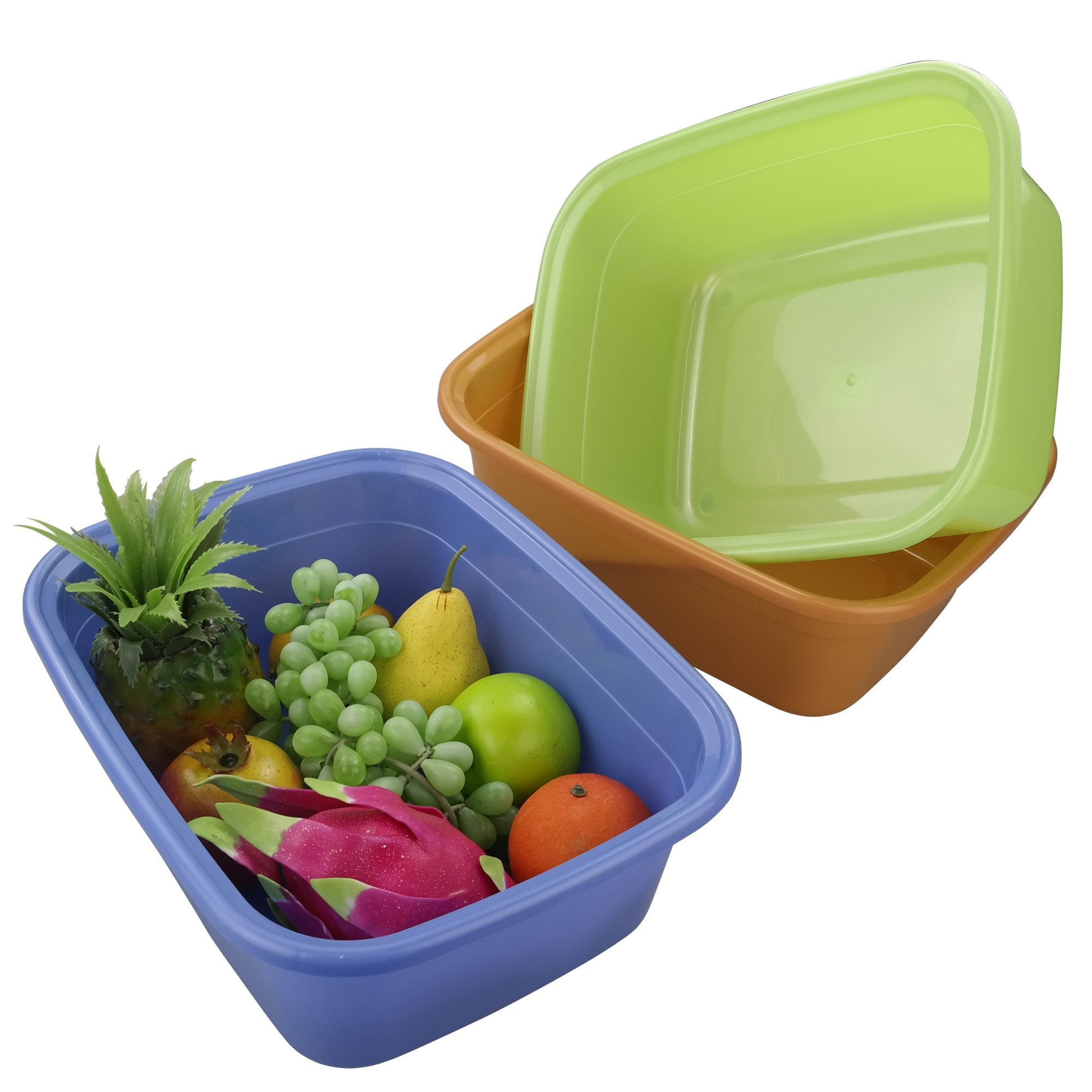 Dehouse 3 Packs Small Plastic Wash Basins, 12 Quart Dish Pan