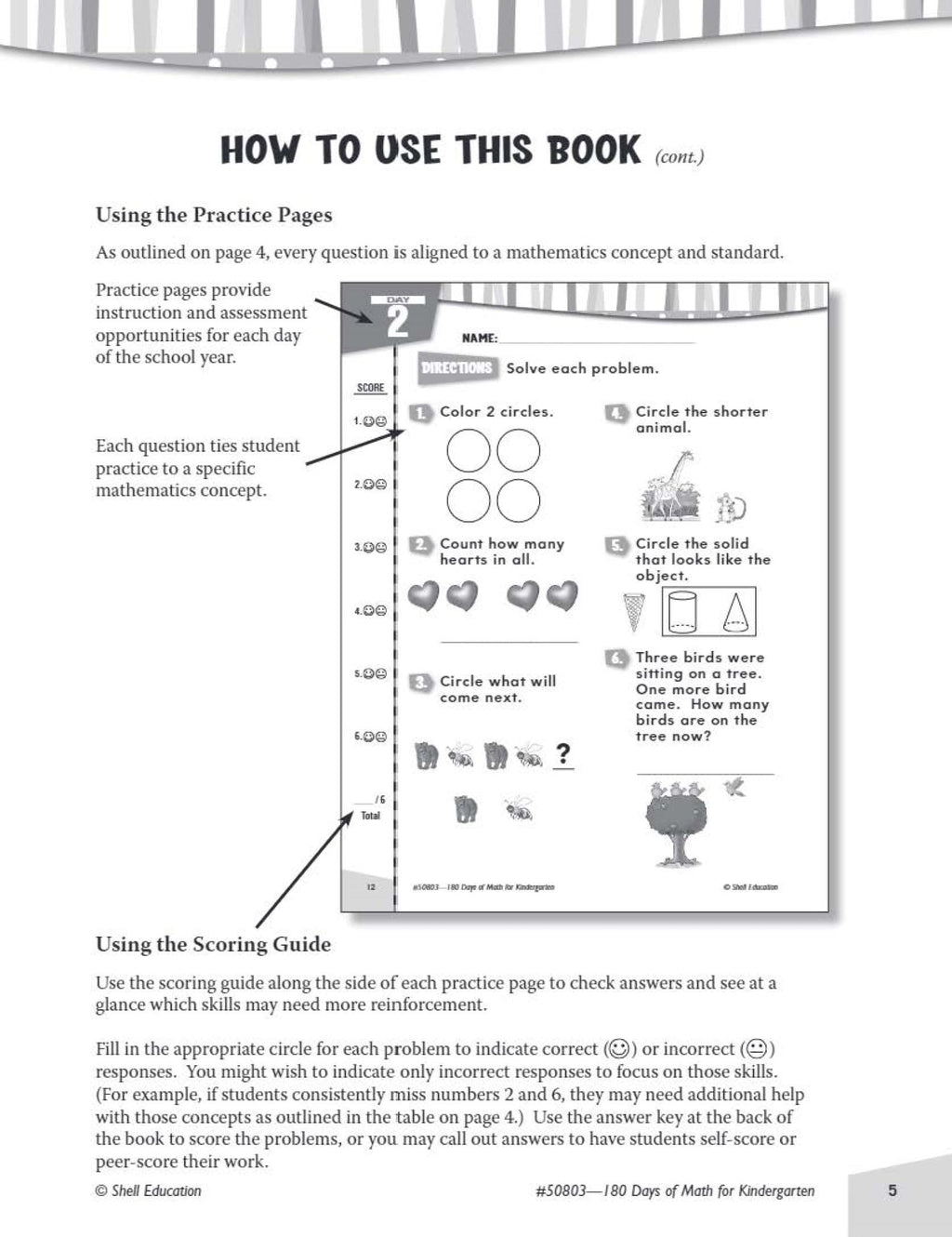 180 Days™: Math for Kindergarten: Practice, Assess, Diagnose