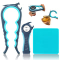 Latest Jar Opener and 5 in 1 Bottle Opener with Rubber Jar gripper Pad Ideal for Seniors with arthritis Weak Hands and Low Strength