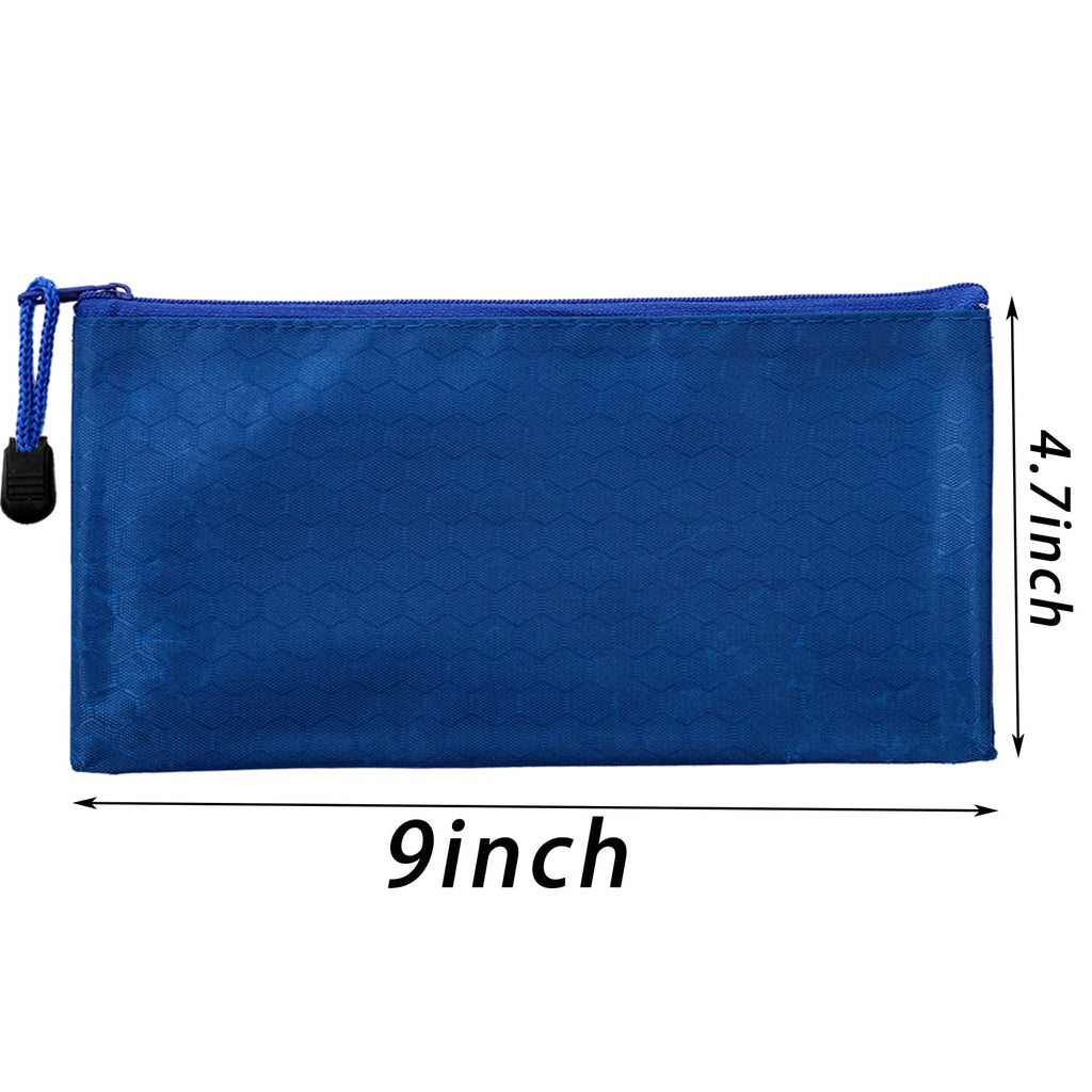 SOUJOY 36PCS Zipper Pencil Pouches, 9'' x 4.7'' PVC Multicolor Zip File Bags, 12 Colors Waterproof Pen Case for Bills, Cosmetics, Travel Storage, School and Office Supplies