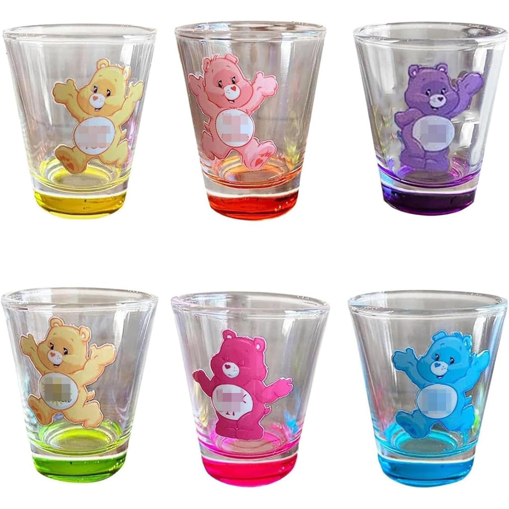 ZENVIVE Swear Bears Shot Glasses, 1.6 oz Insulated Shot Glasses Creative Set for Cocktail, Whiskey, Travel, Bar (6 Pcs)