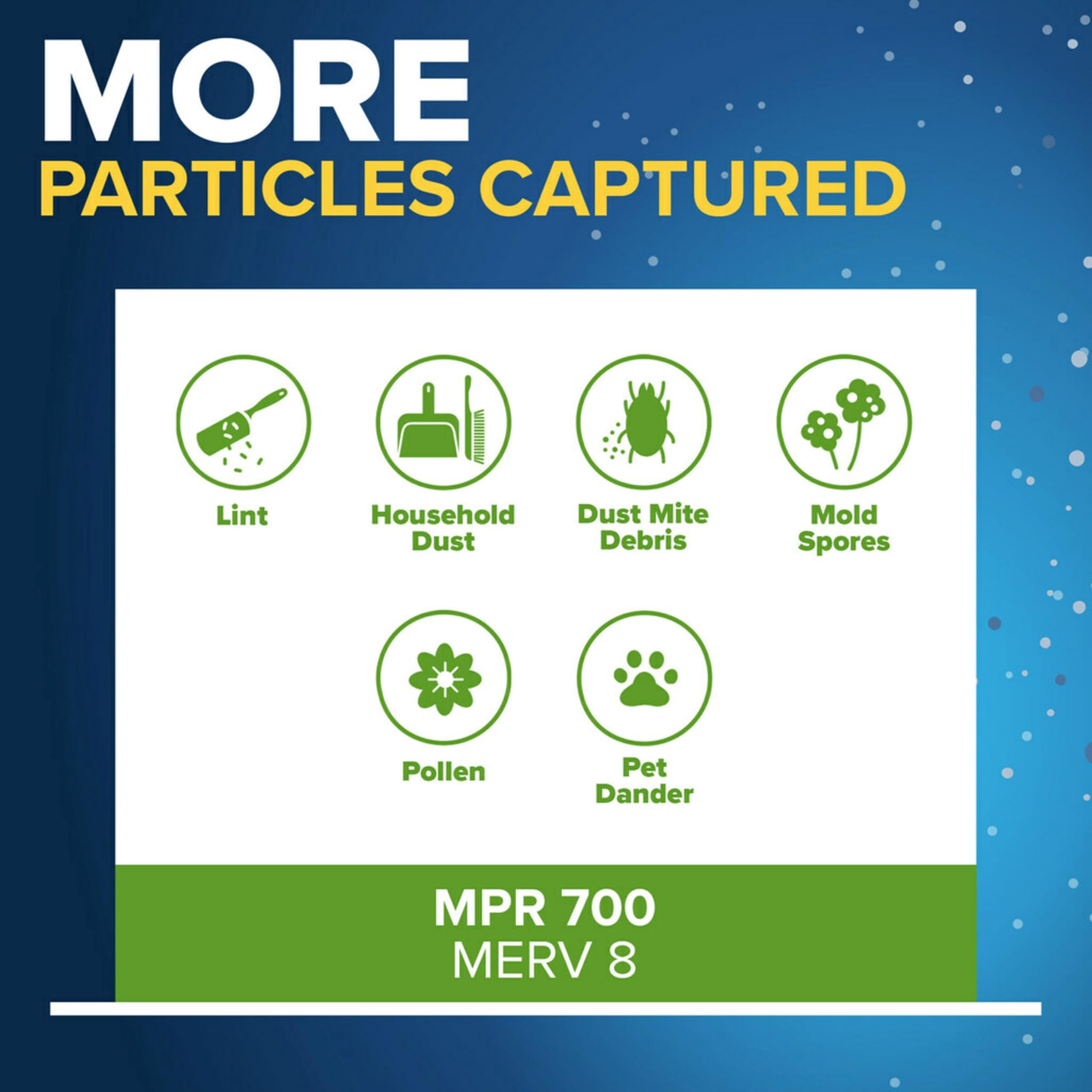 Filtrete 16x20x1 AC Furnace Air Filter, MPR 700, MERV 8, Tough on Pollen, Easy on Airflow, 3-Month Pleated 1-Inch Electrostatic Air Cleaning Filter, 2-Pack (Actual Size 15.68 x 19.68 x 0.78 in)