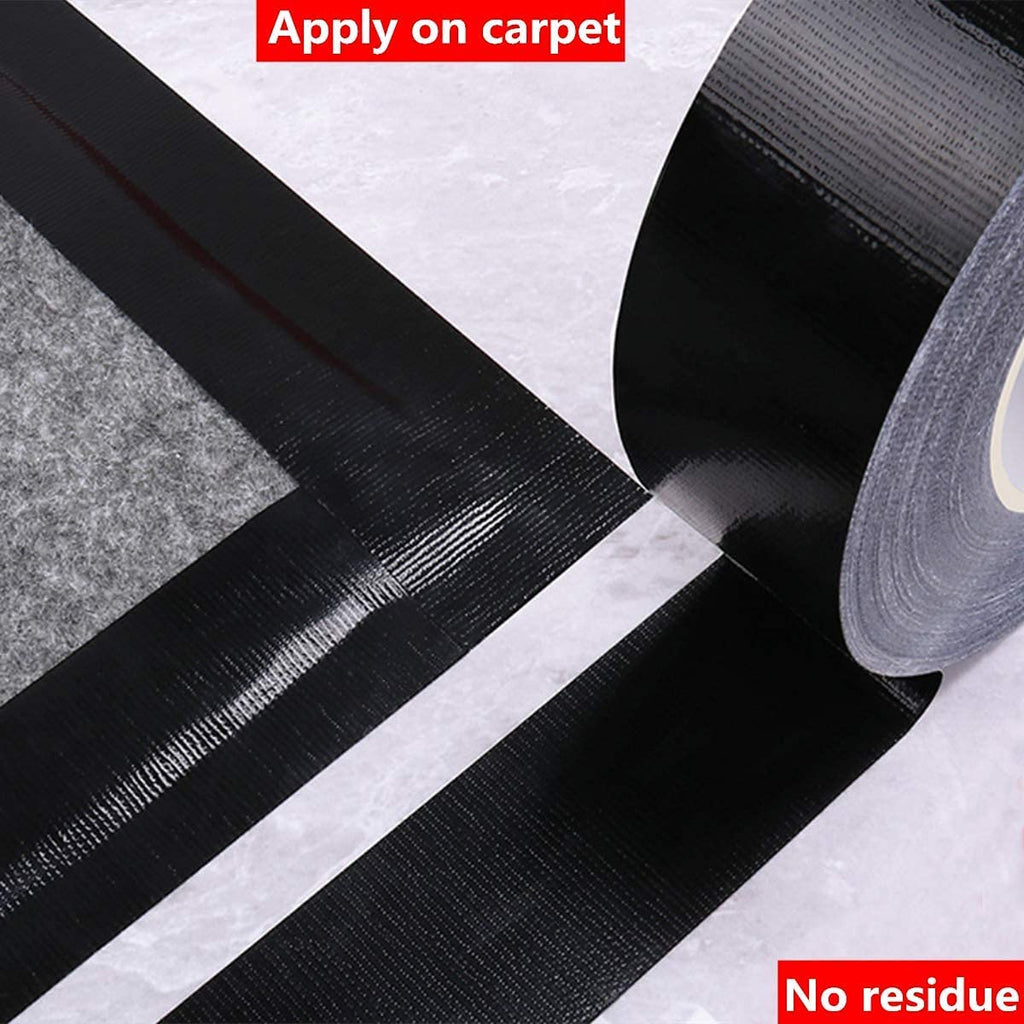 CHUANGSEED 3-Pack Black Heavy Duty Duct Tape,2 inchesx30 Yards, Strong Tape,Residue Free Tape, Flexible, Bulk Value for Repairs, Industrial, Professional Use Black Tape