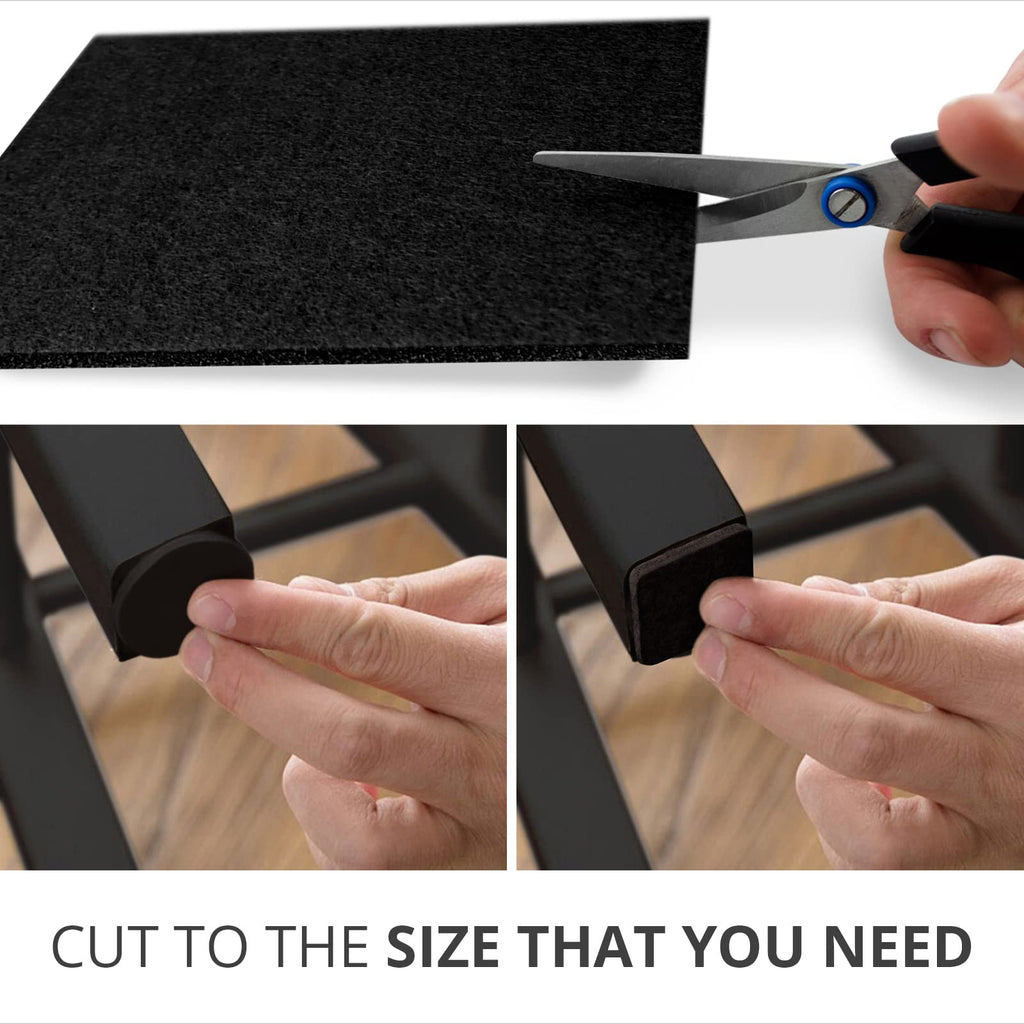 Felt Furniture Pads X-PROTECTOR 10 PCS - Premium 8” x 6” x 1/5” Heavy Duty Black Felt Sheets! Cut Large Furniture Pads to The Size You Need - The Best Felt Floor Protectors for Any Hard Floor!…