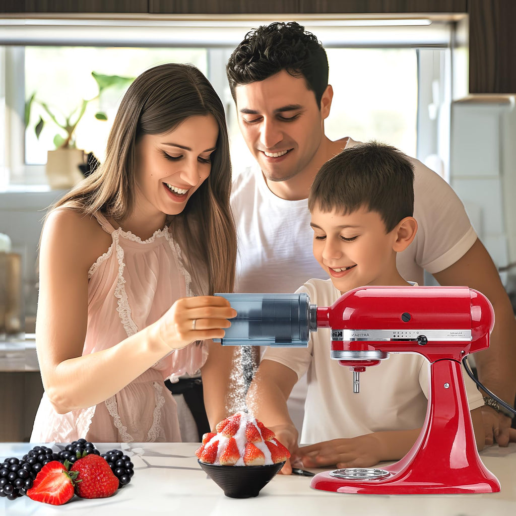 Shave Ice Attachment for KitchenAid Stand Mixers with 8 Ice mold, Ice Shaver Attachment, Snow Cone Attachment/Maker (Machine/Mixer Not Included)