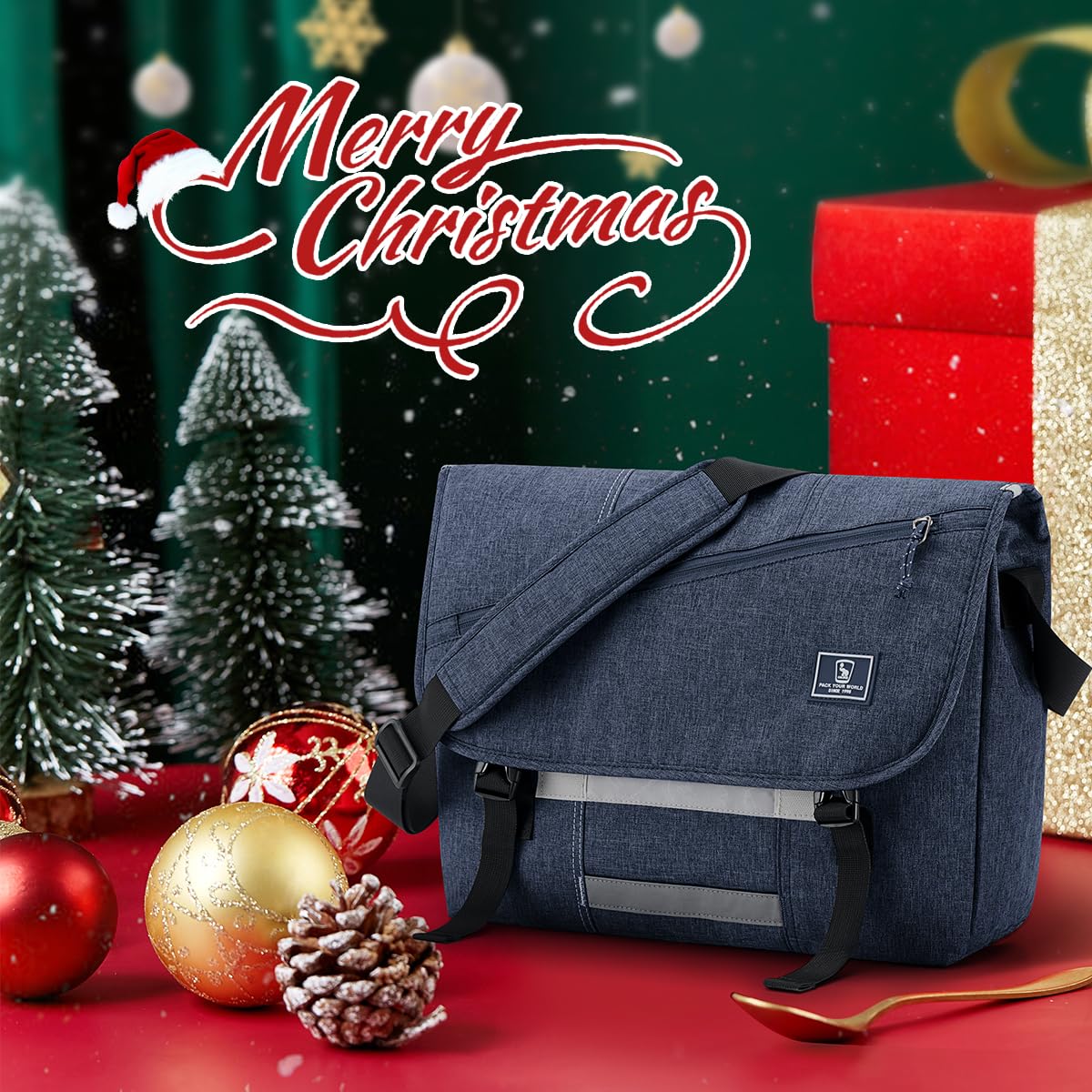 OIWAS Messenger Bag - 15.6 Inch Messenger Bag Men, Satchel Bags For Women, Lightweight Water Resistant Computer Bag, School Book Bag
