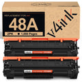 v4ink 2PK Compatible 48A Toner Cartridge Replacement for HP 48A CF248A Toner Cartridge Black Ink for use in HP Pro M15w M15a M16w M16a MFP M29w M29a M28w M28a Printer