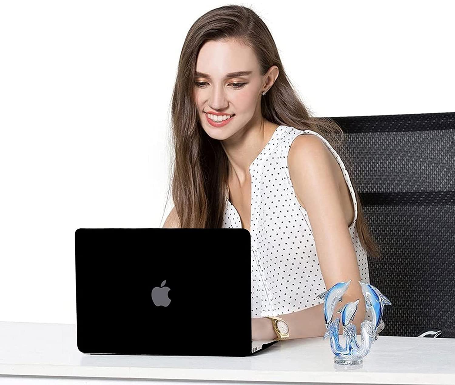 MOSISO Compatible with MacBook Air 13 inch Case (Models: A1369 & A1466, Older Version 2010-2017 Release), Protective Plastic Hard Shell Case & Keyboard Cover & Screen Protector, Black