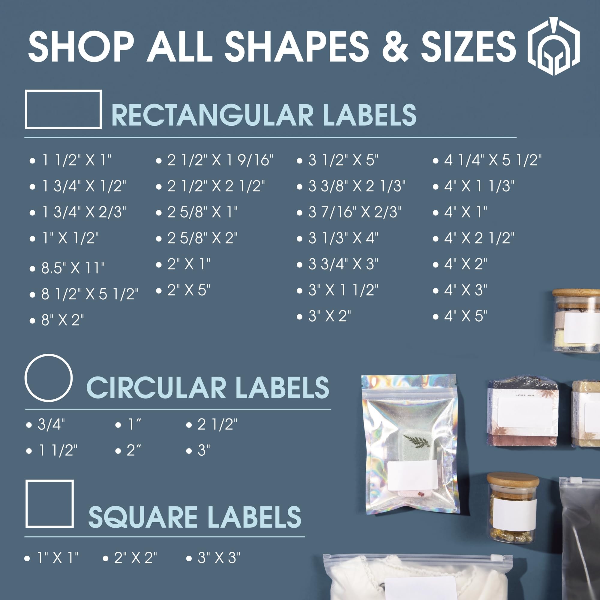 2" Circle Printable Labels Compatible with Inkjet and Laser Printers - 100 Sheets, 2000 Matte White Round Stickers for Product Labeling, Packaging, Organization - Spartan Industrial Template C004