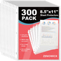 300 Pack Sheet Protectors 8.5 x 11 inch Page Protectors for 3 Ring Binder Non-Glare , Plastic Clear Sheet Protectors for Document, Paper