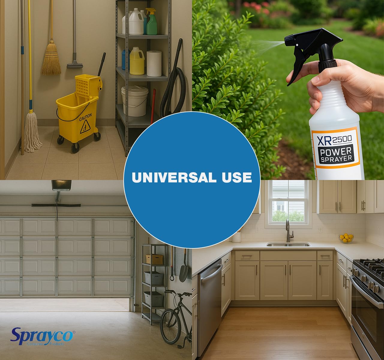 Sprayco Power Spray Bottles with High Output and Dilution Scale, Fully Adjustable and Chemically Resistant, 32oz, 2-Pack
