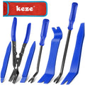 KEZE 7 Pcs Auto Clip Pliers Set and Fastener Remover,Car Trim Rivet Removal Pry Tool Repair Kit with Storage Bag for Automotive Door Panel,Upholstery,Plastic Fasteners