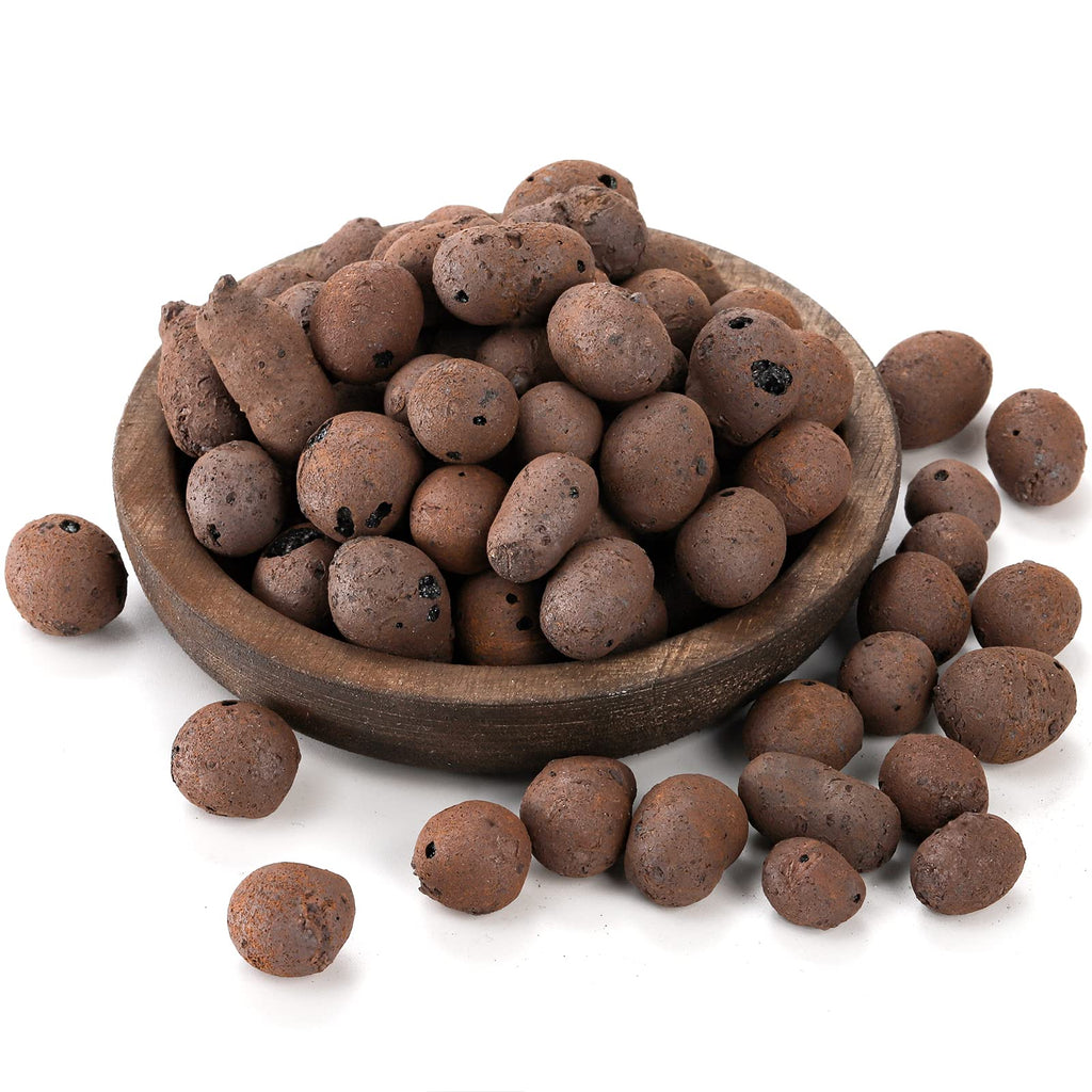 Okllen 6.5 LBS Organic Expanded Clay Pebbles, 11-14mm Hydroponic Drainage Organize Rocks, Ceramsite Grow Media for Potted Plants, Orchids, Aquaponics and Other Gardening Essentials, Leca for Plants
