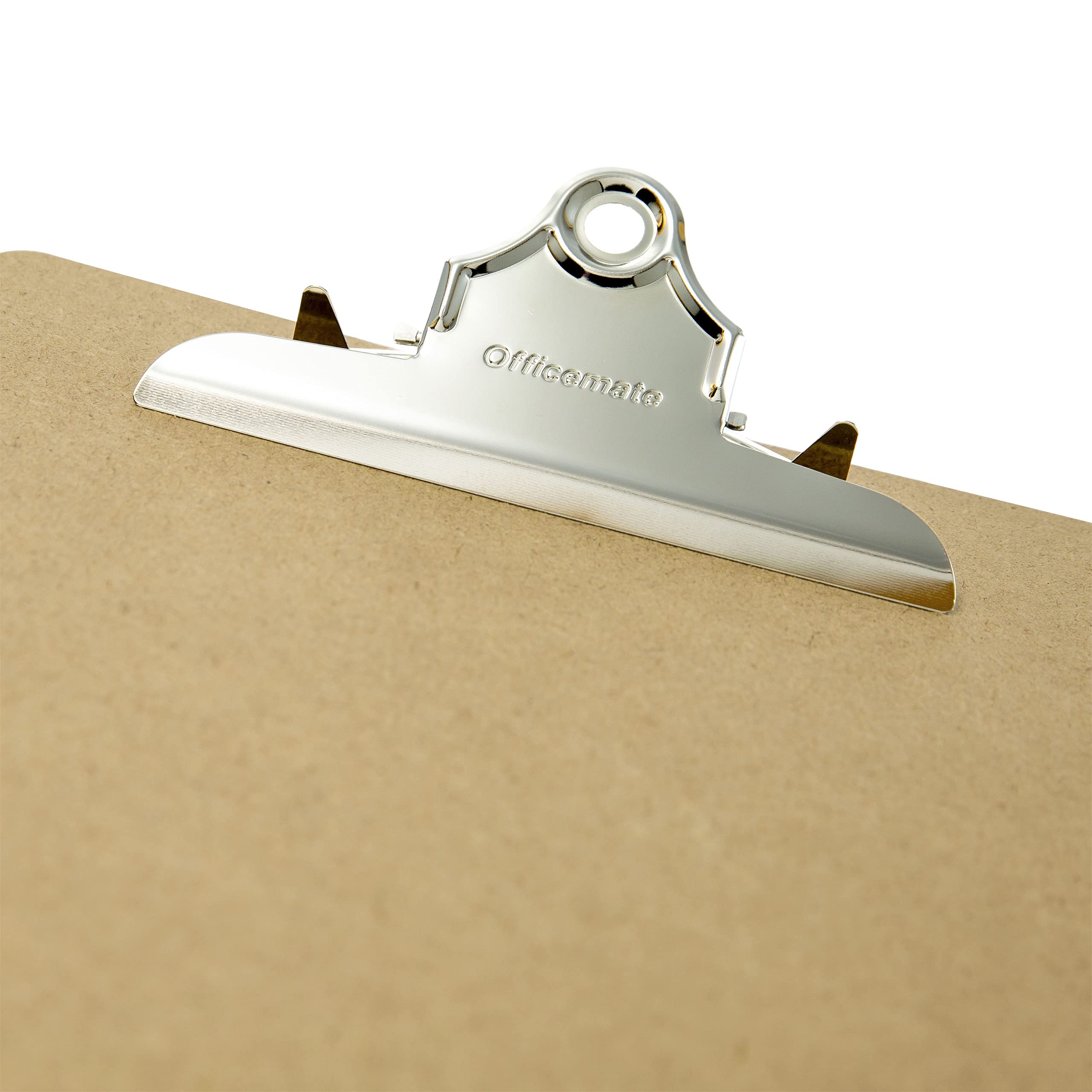 Officemate Recycled Wood Clipboards, 6 Inch Clip, 6 Pack Clipboards, Letter Size (9 x 12.5 Inches), Brown (83706)