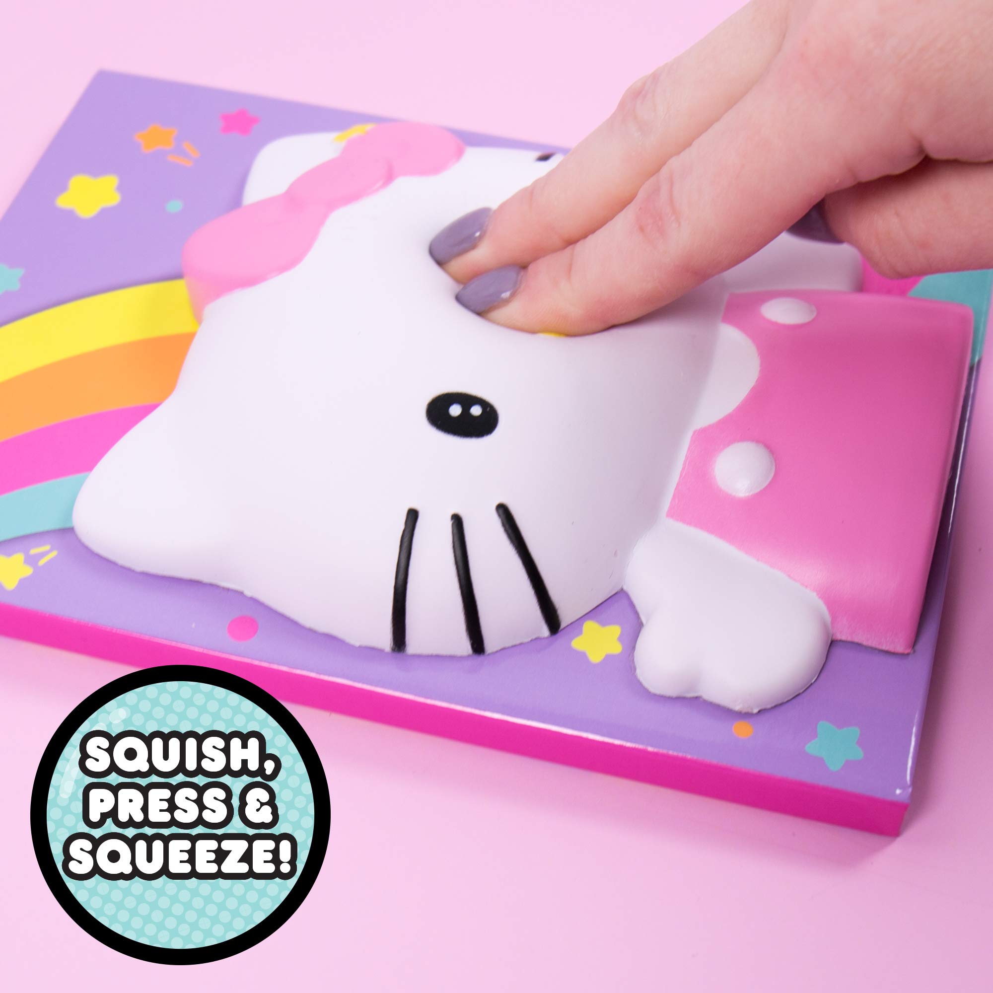 Hello Kitty Squishy Diary, 60 Page Hello Kitty Journal with Kawaii Stickers and Hello Kitty Pen, Sanrio Accessories, Cute School Supplies, Sanrio Stationery, Hello Kitty Merch, Kawaii School Supplies