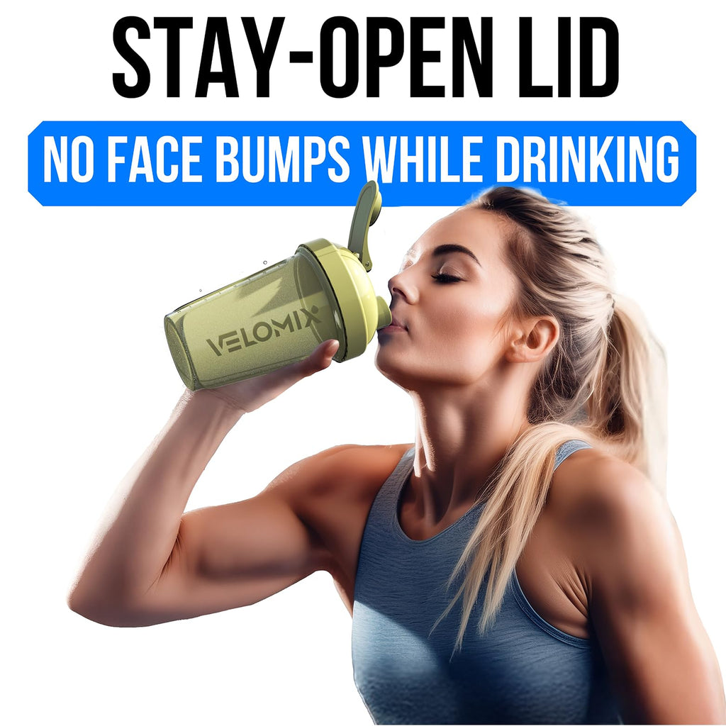 VELOMIX -6 PACK- 20 OZ Protein Shaker Bottles for Protein Mixes, Shaker Cups for Protein Shakes, Small Shaker Bottle Pack, Shaker Cup, Shaker Bottle Cups, Shakers for Protein Shakes