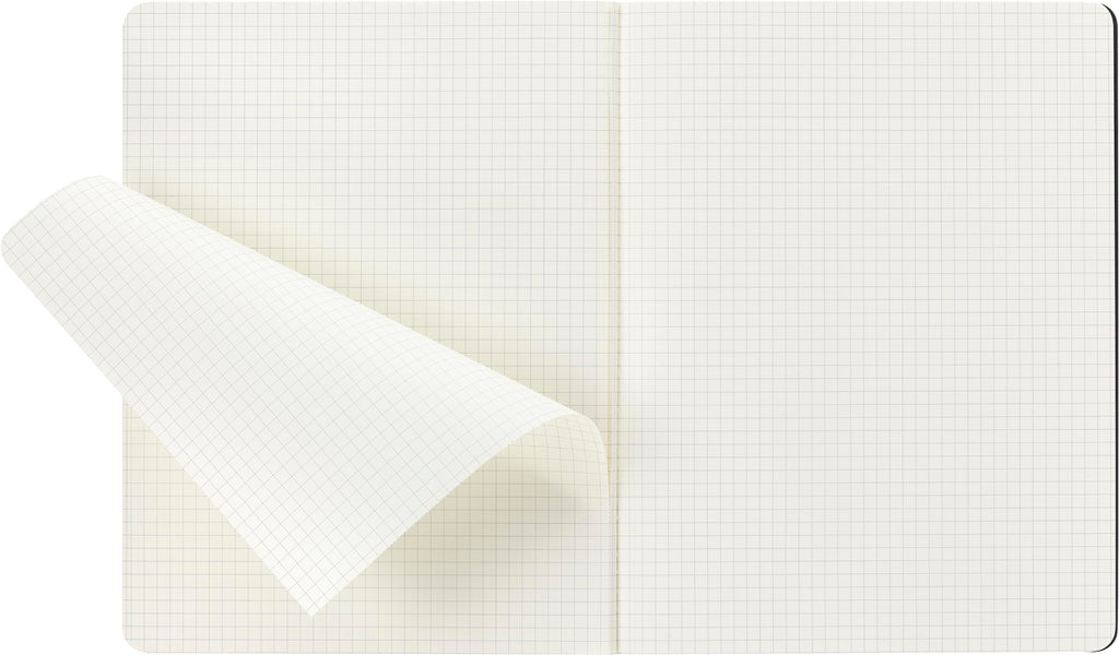 Moleskine Cahier Journal, Soft Cover, XL (7.5" x 9.5") Squared/Grid, Black, 120 Pages (Set of 3)