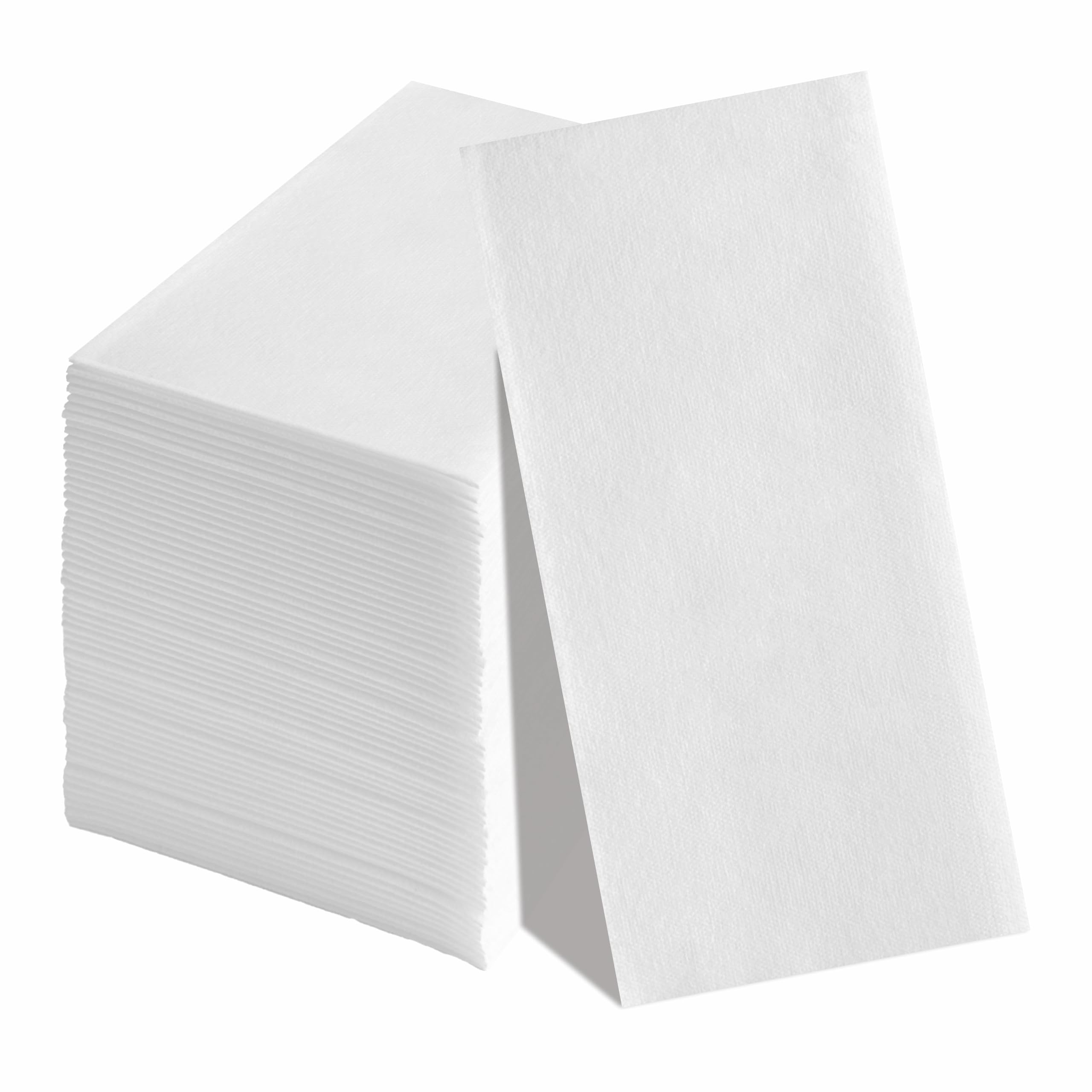 KMAKII [100 Pack] Disposable Cloth Like Napkins Linen-Feel Guest Towels White Paper Hand Towels Hand Napkins for Bathroom,Weddings, Parties,Dinners Size 12 X 17 Inches