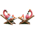 MUAMAX Flamingo Garden Statues Flamingo Figurine Tabletop Flamingo Decor Art Summer Tropical Coastal Ourdoor Decoration Flamingos Gifts for Women Grandma Friends Lawn Housewarming Gifts