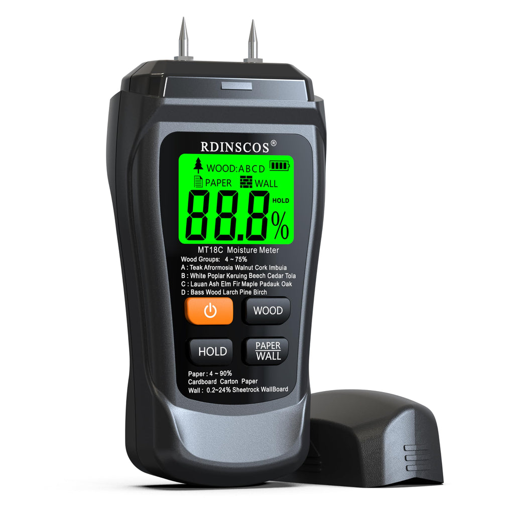 Wood Moisture Meters Detector for Lumber, Log Moisture Detector for Firewood,Hardwood and Softwood