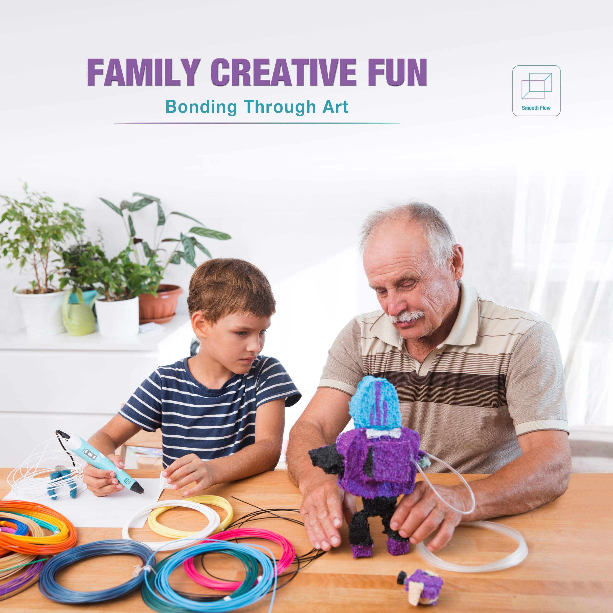 fuentai 3D Pen Print Filament - 20 Bundle PLA Refills for 3D Printing - Ideal for Art, Crafts, Doodler to Create - is Great Birthday and Christmas Gifts for Kids