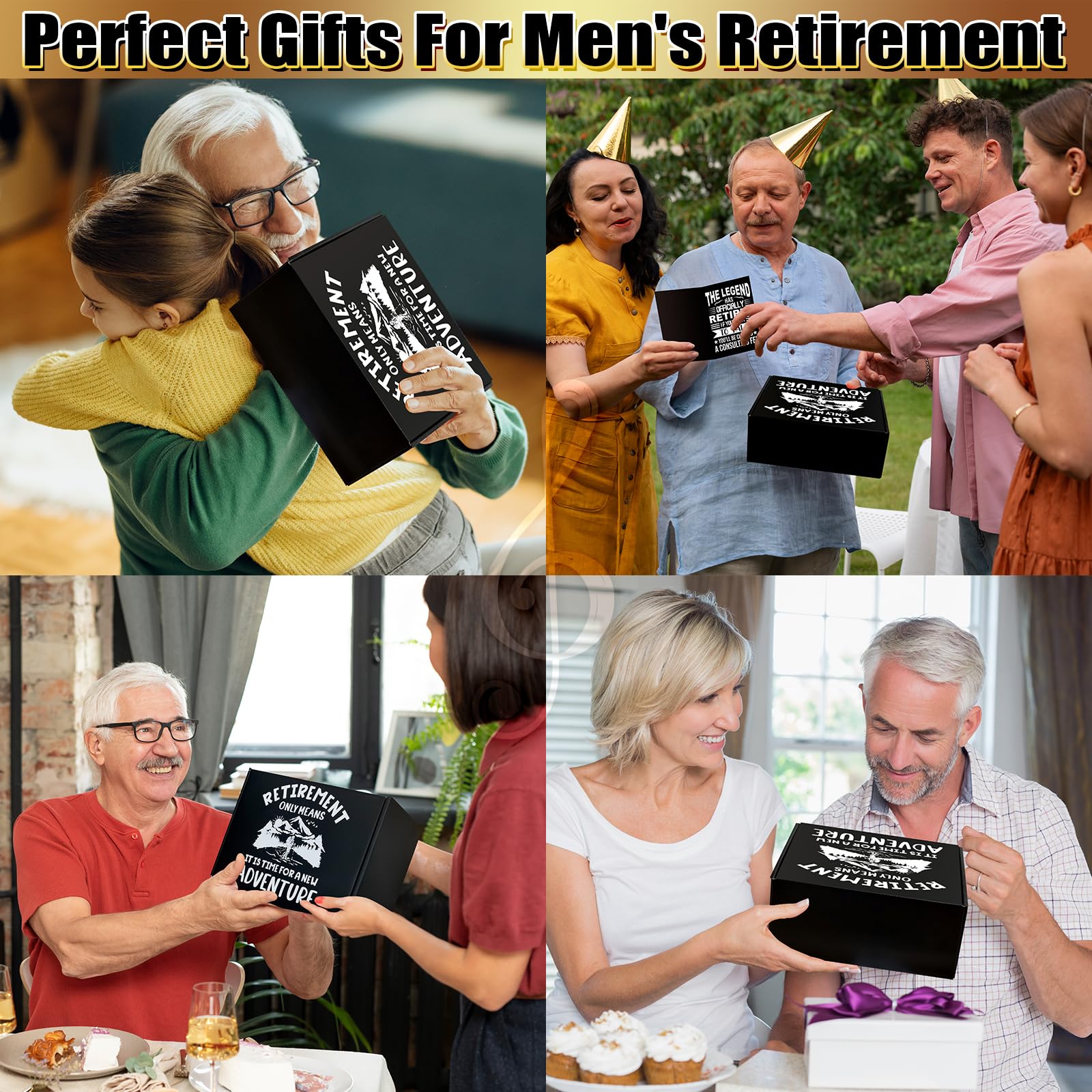 JTAMOHI Retirement Gifts for Men 2025, Cool Retirement Gifts, Funny Happy Retired Gifts Basket for Coworker, Teachers, Boss, Friends, Dad, 20 Oz Tumbler Best Retirement Gifts Set