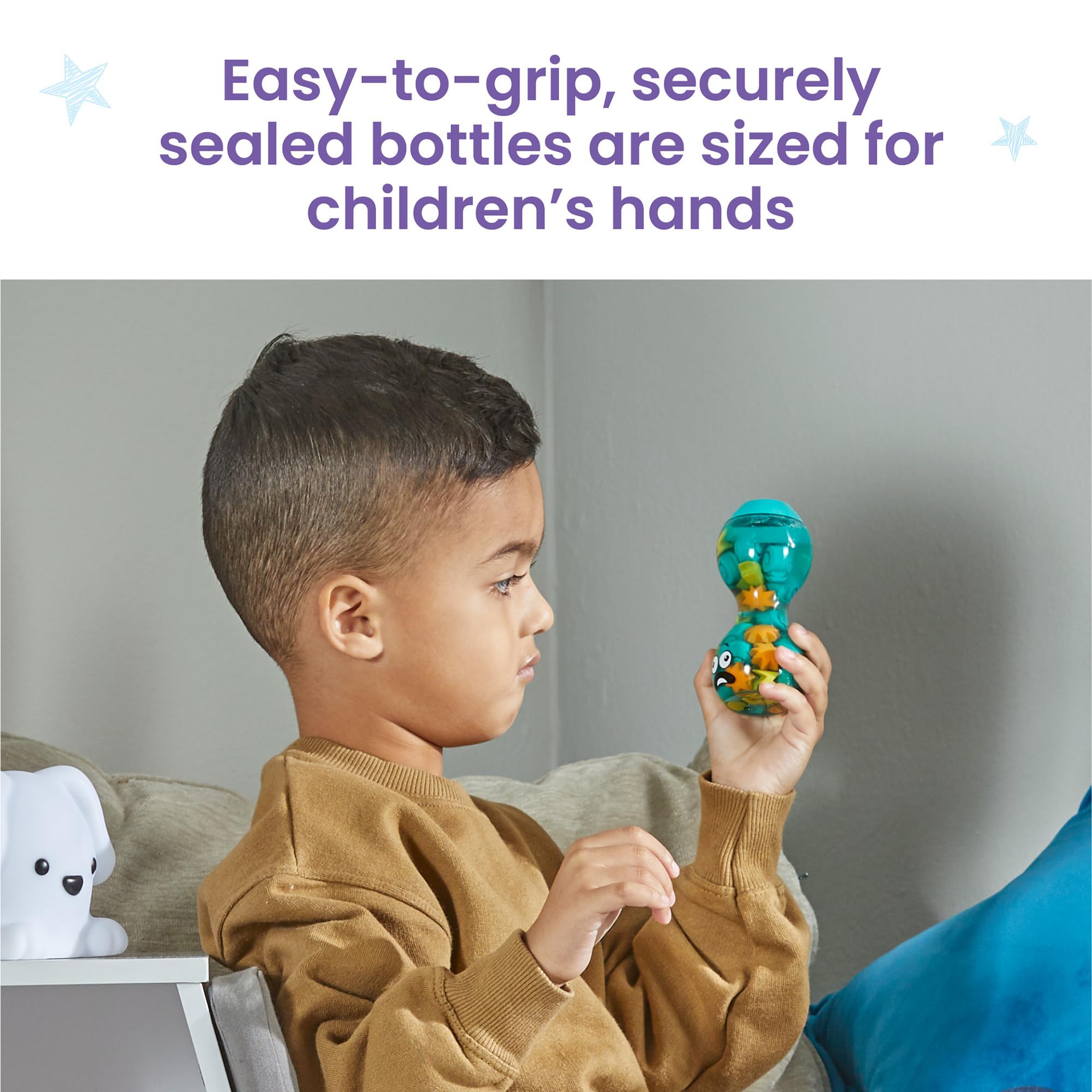 Hand2mind Express Your Feelings Sensory Bottles - Opposite Emotions, Calm Down Corner Supplies, Play Therapy, Mindfulness and Calming Toys for Kids, Social Emotional Learning Activities