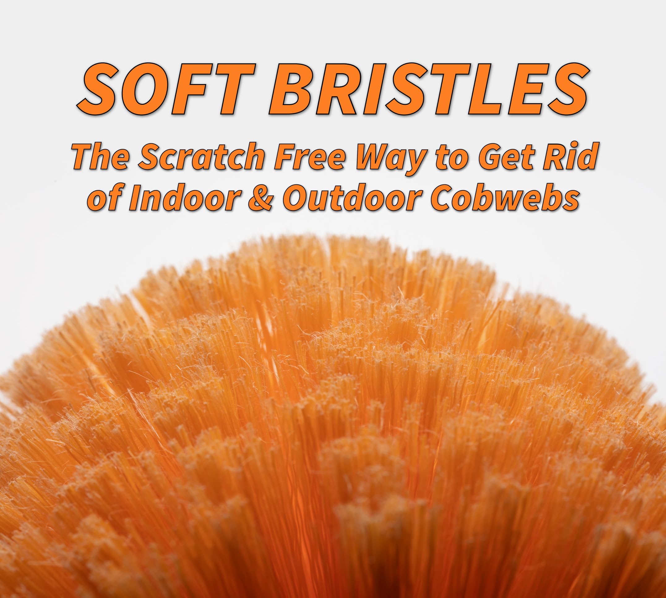 Cobweb Duster Head // Outdoor & Indoor Spider Web Cleaner // Twist-On Corner Duster Fits Acme Poles // Best Cobweb Brush Head