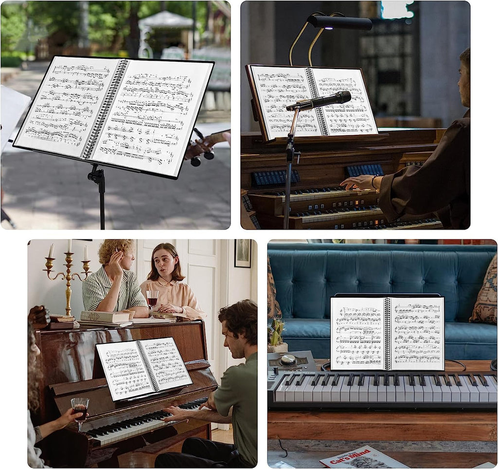 60 Pocket Presentation Book with Clear Sheet Protectors, A4 Portfolio Folder Binder Display 120 Pages Bound Thickened Sheet Protectors Binder for Children Artwork Sheet Music Diamond Paintings, Black
