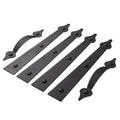 HILLMASTER Decorative Magnetic Garage Door Hinges Hardware, 6 Pieces Garage Door Accents Attractive Curb Appeal Faux Hinges Handles Decor Hardware Kit, Black(4 Hinges+2 Handles)