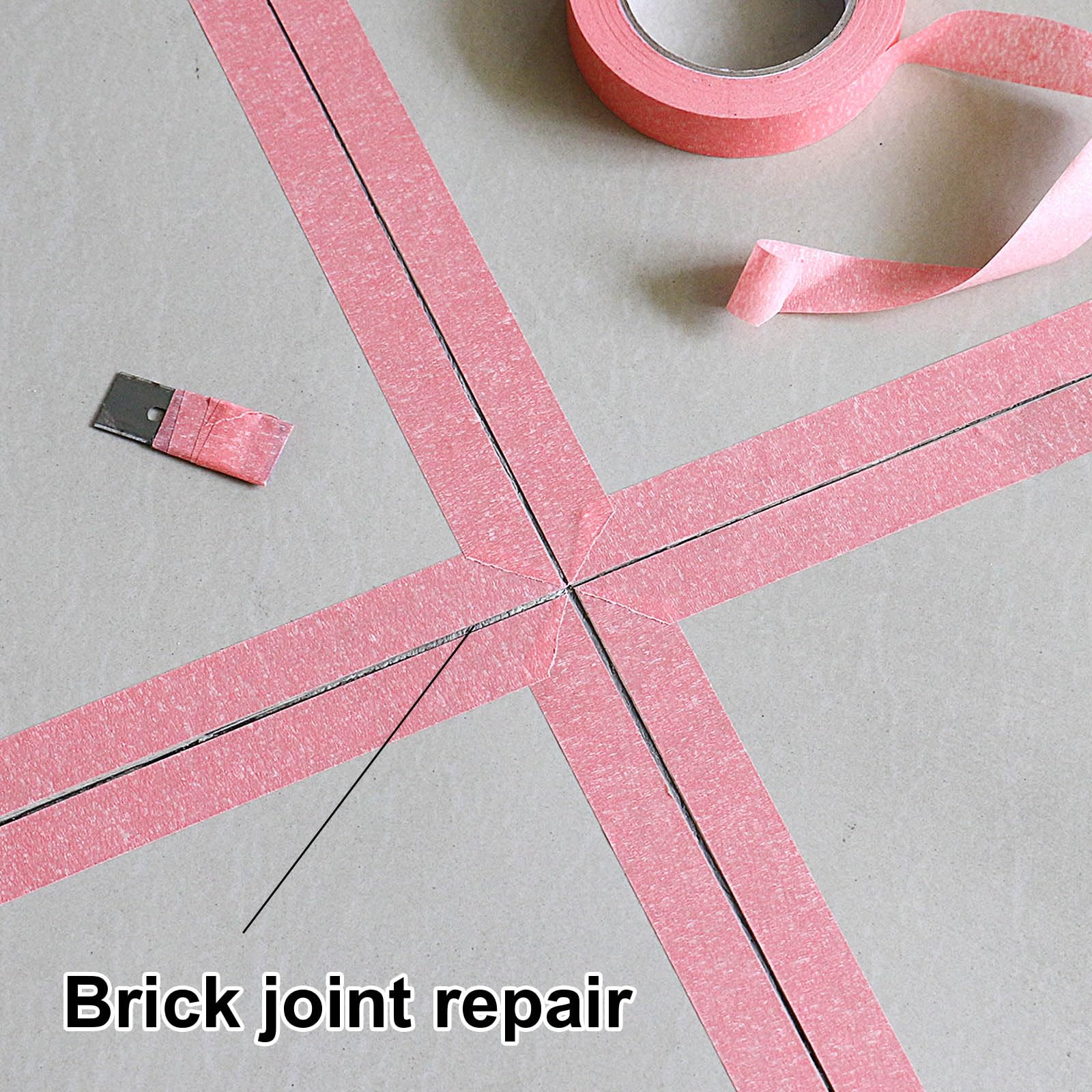 BOMEI PACK Pink Painters Tape 24mm x 55yds, 6Rolls Masking Tape for General Painting