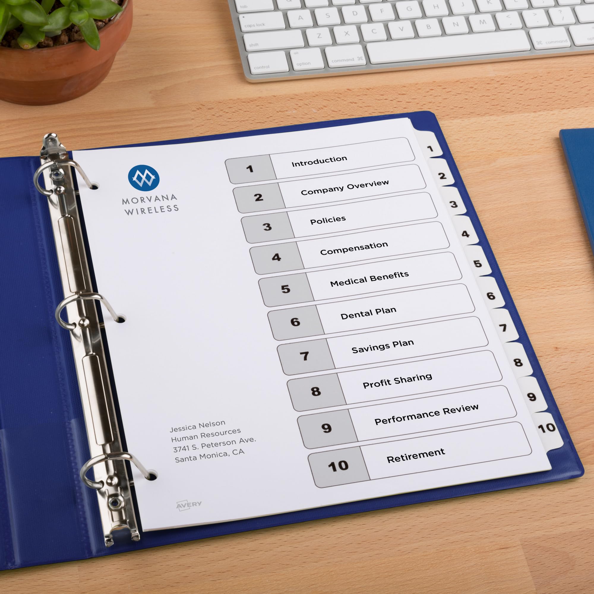 Ready Index Customizable Table of Contents Divider