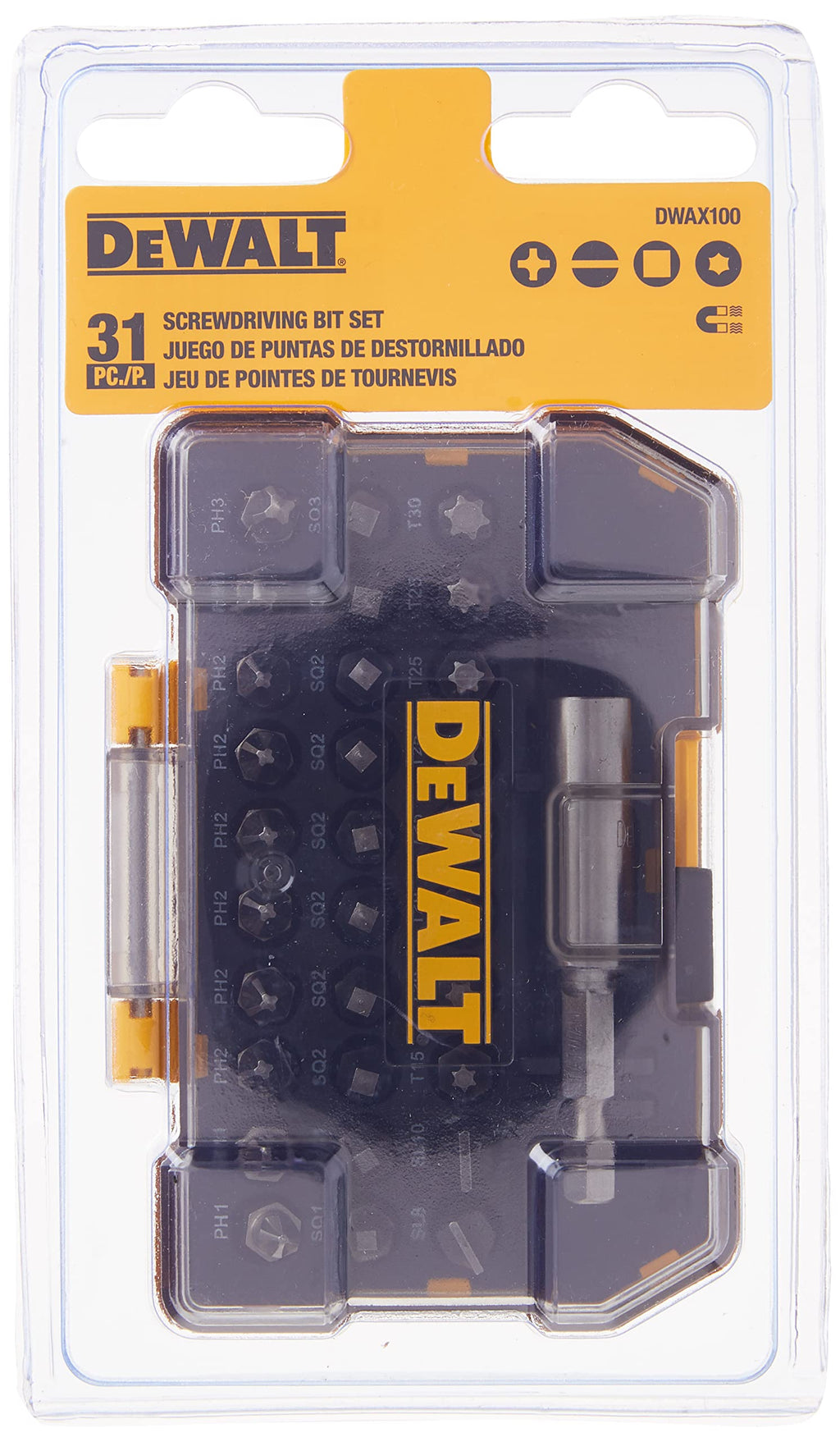 DEWALT DWAX100 Screwdriving Set, 31-Piece