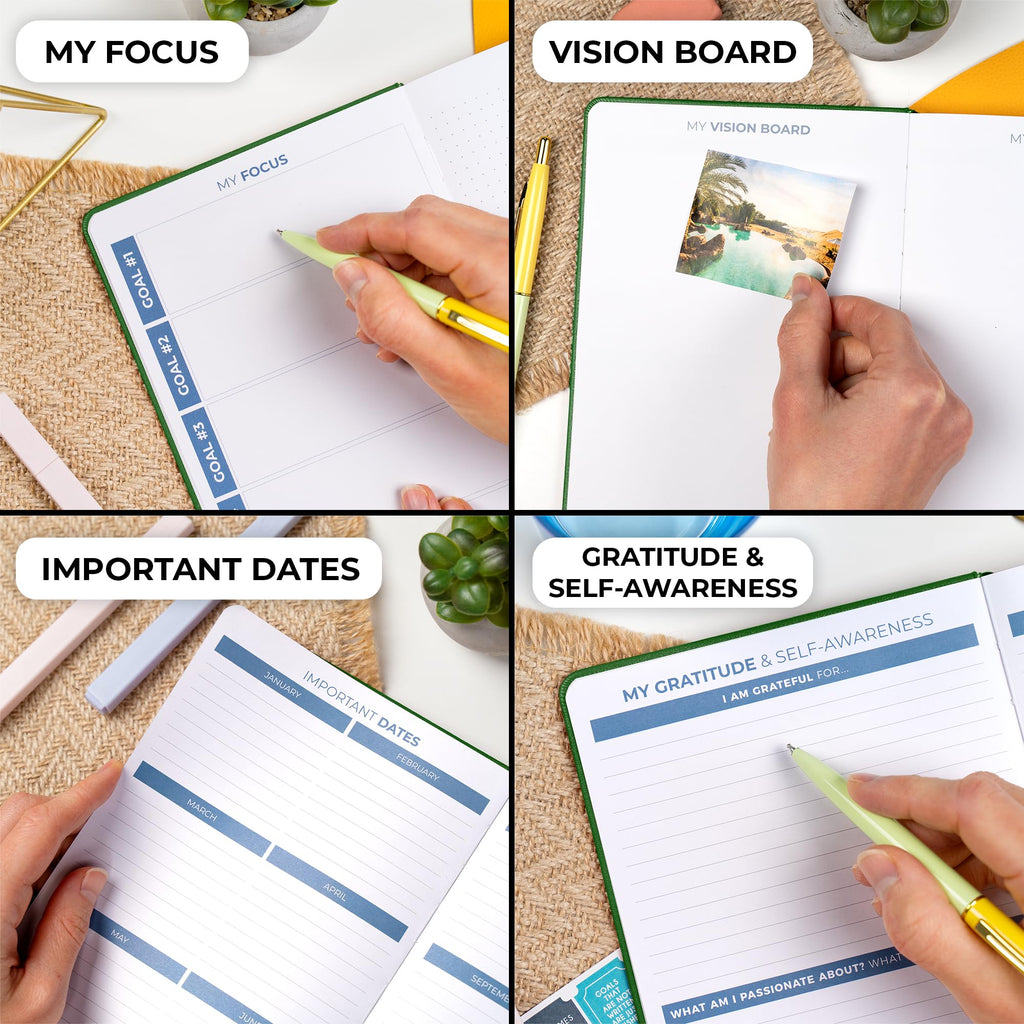 Clever Fox Planner 2nd Edition – Colorful Weekly & Monthly Goal Setting Planner, Habit Trackers, Time Management and Productivity Organizer, Gratitude Journal, Undated, A5, Lasts 1 Year – Forest Green