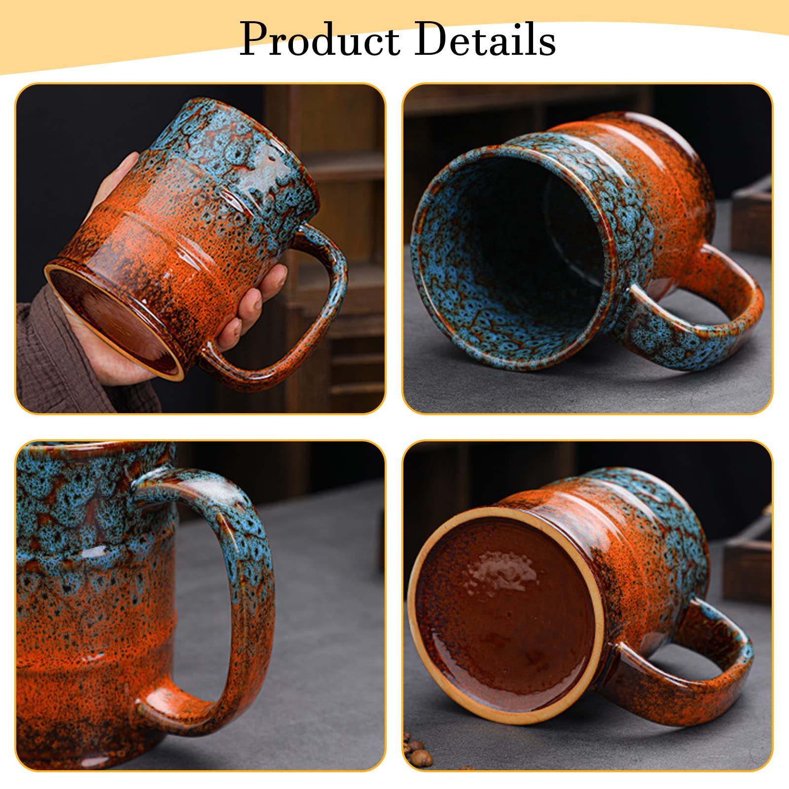 Coffee Mug-Beer Mugs,20 Oz Coffee Cups Ceramic Tea Cup Large Coffee Mug for Office and Home - Dishwasher and Microwave Safe Novelty Coffee Mugs, 1pcs.