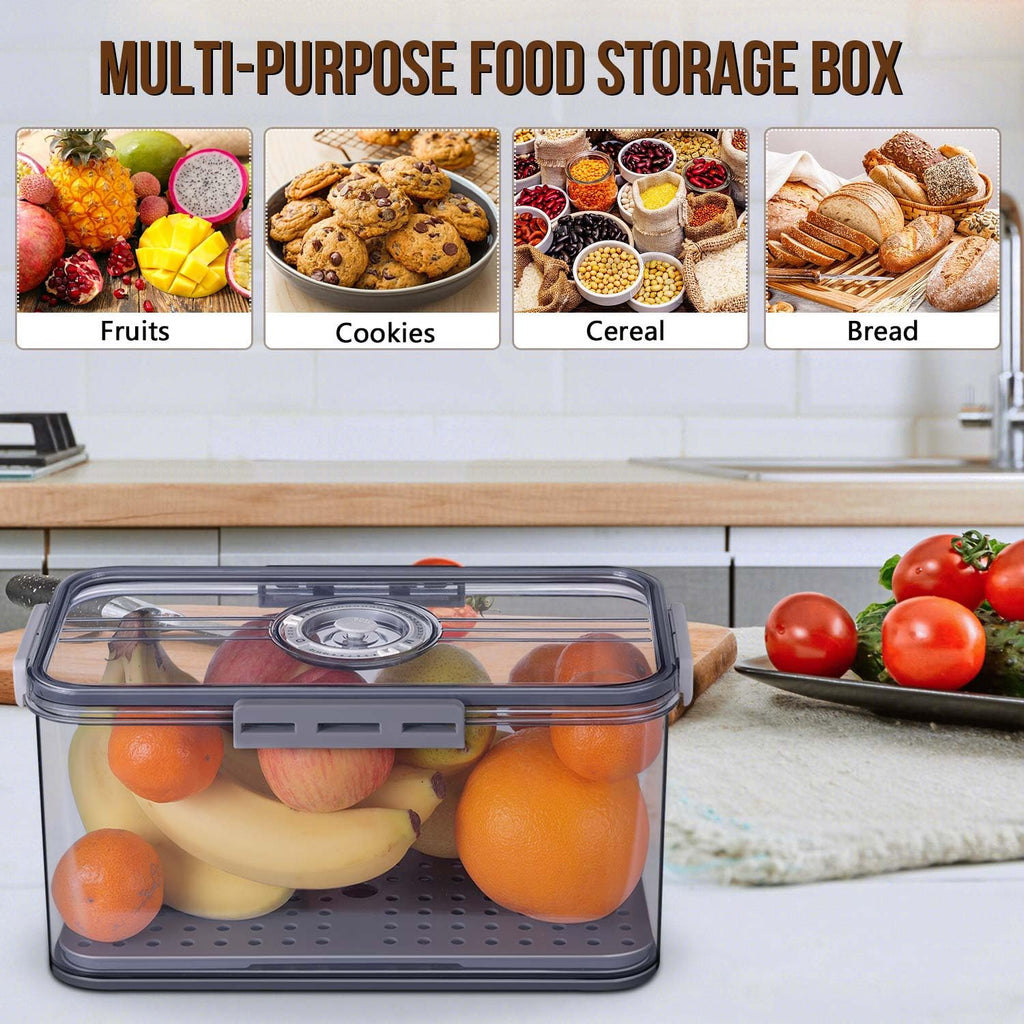 Bread Box Bread Boxes for Kitchen Counter Airtight, Time Recording Bread Storage Container with Lid, Bread Keeper for Homemade Bread, Toast, Bagel, Donut and Cookies