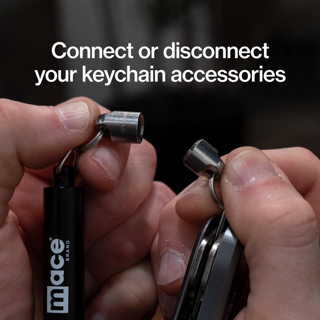KeySmart MagConnect - Magnetic Quick Release Keychain Connector, Secure Pull-Apart Key Attachment Accessory for Bags, Purse and Belts, Gives You Easy Access to Your Keys, Car Key Fob (3 pack, Black)