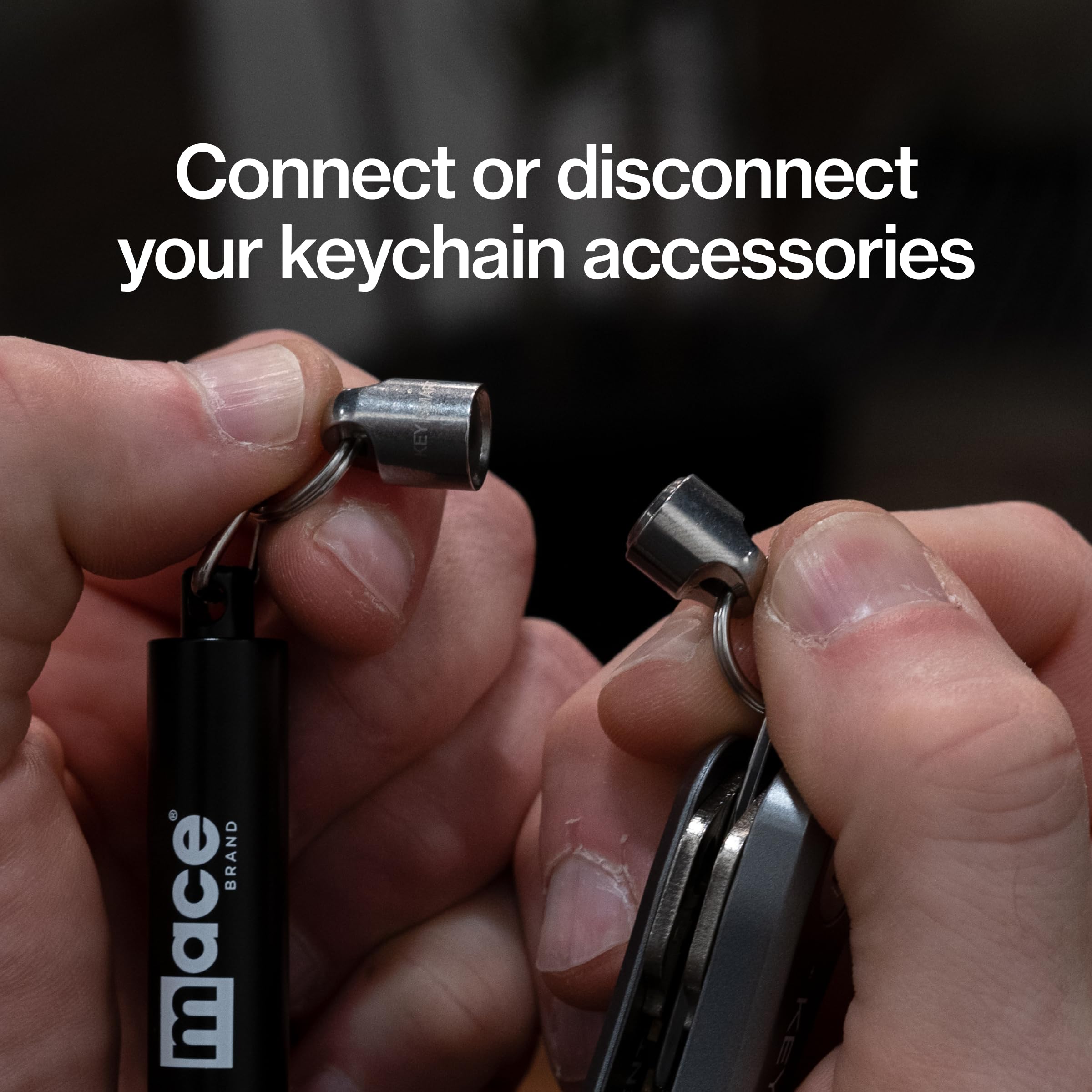 KeySmart MagConnect - Magnetic Quick Release Keychain Connector, Secure Pull-Apart Key Attachment Accessory for Bags, Purse and Belts, Gives You Easy Access to Your Keys, Car Key Fob (3 pack, Black)