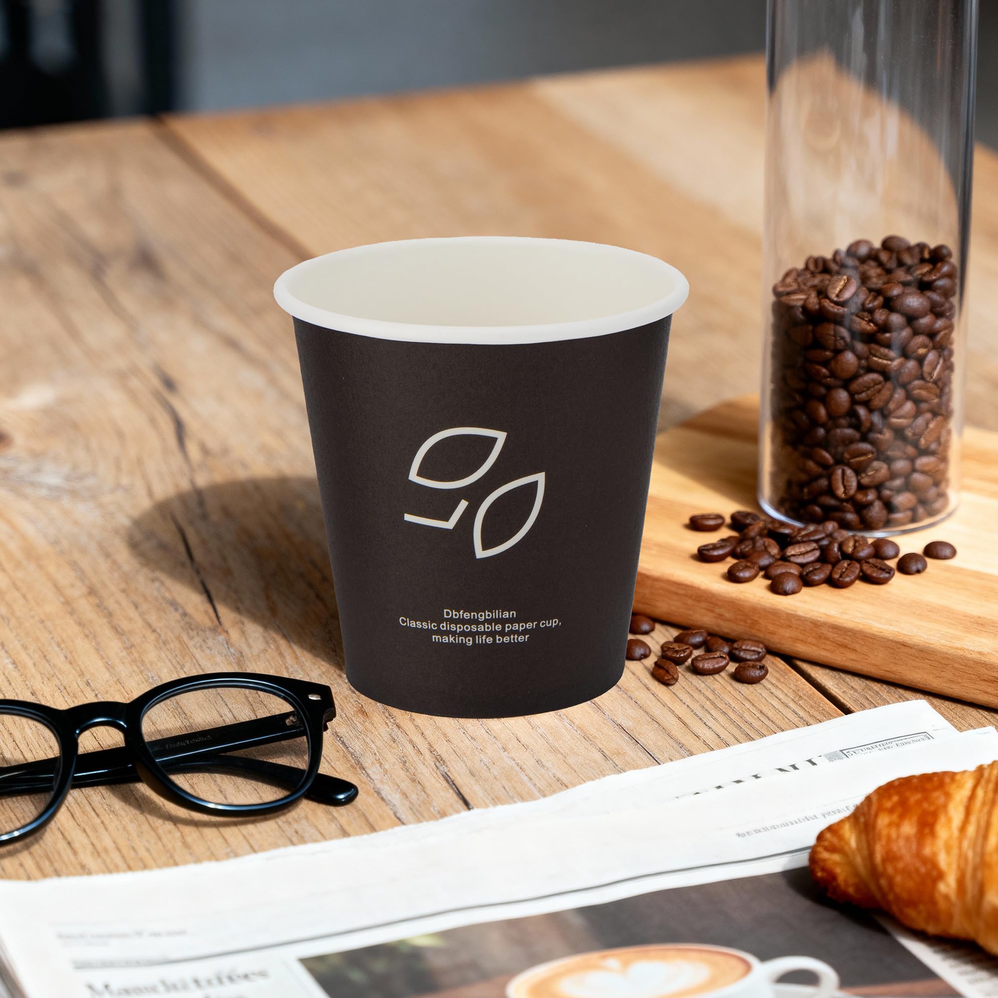 Dbfengbilian 3 oz Paper Cups, 600 Ct – Leak-Proof & Recyclable Disposable Coffee Cups, Food-Safe Poly Lining for Hot Drinks Like Espresso, Tea, and Hot Chocolate – Ideal for Office, Home, Party