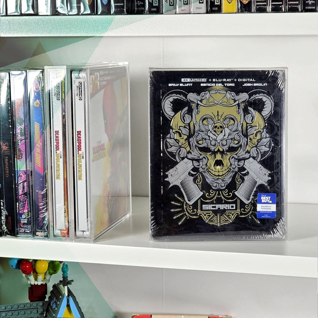 MALKO Pack of 10 Steelbook with Protective Plastic Compatible with Lionsgate Steelbooks