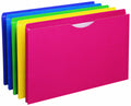 Pendaflex File Folders, Colour Reinforced File Jacket, 1" Expansion, Legal Size, Assorted Colours, Durable 11 pt. Stock, 10/Pack, Ideal for Secure Document Storage