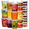 Deli Containers with Lids 48 Sets [8,16, 32 oz 16 Each ] - Food Storage Containers with Lids Freezer Safe, Soup Containers for Restaurant, BPA Free | Portion Control | Leakproof | Microwave