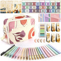 WEMATE 76 PCS Bible Study Supplies with Bible Case, 15 No Bleed Bible Highlighters and Pens, Washi Tape, Transparent Sticky Notes, Prayer Cards, Annotation Journaling Kit Christian Gift for Women