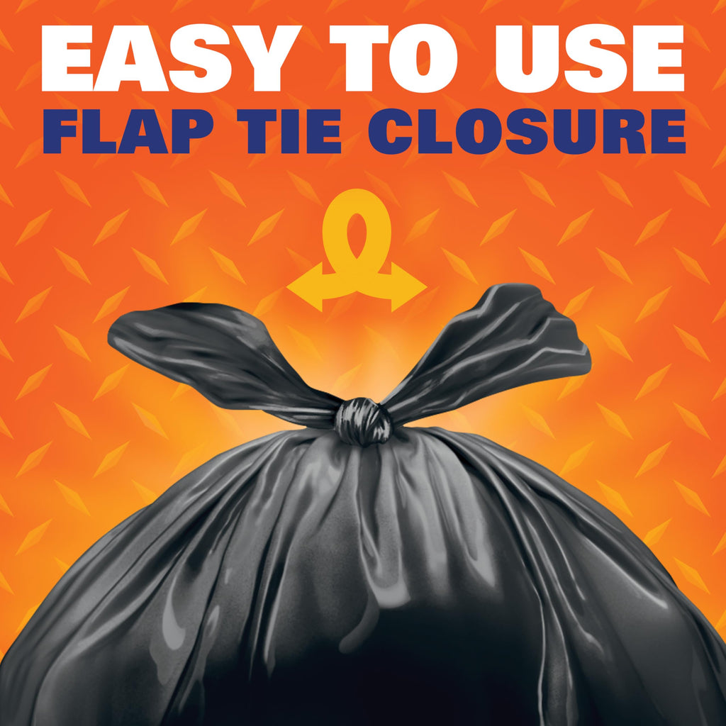 Hefty Easy Flaps Trash Bags (Multipurpose, 30 Gallon, 40 Count)