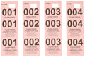 Winco Coat Checks, 500 Per Box, Medium, Pink